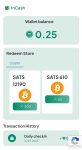 incash wallet balance redemption