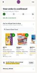instacart app order placed