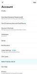 doordash profile menu