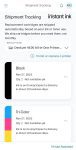 HP Instant Ink shipment tracking