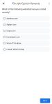 Google Opinion Rewards  survey question