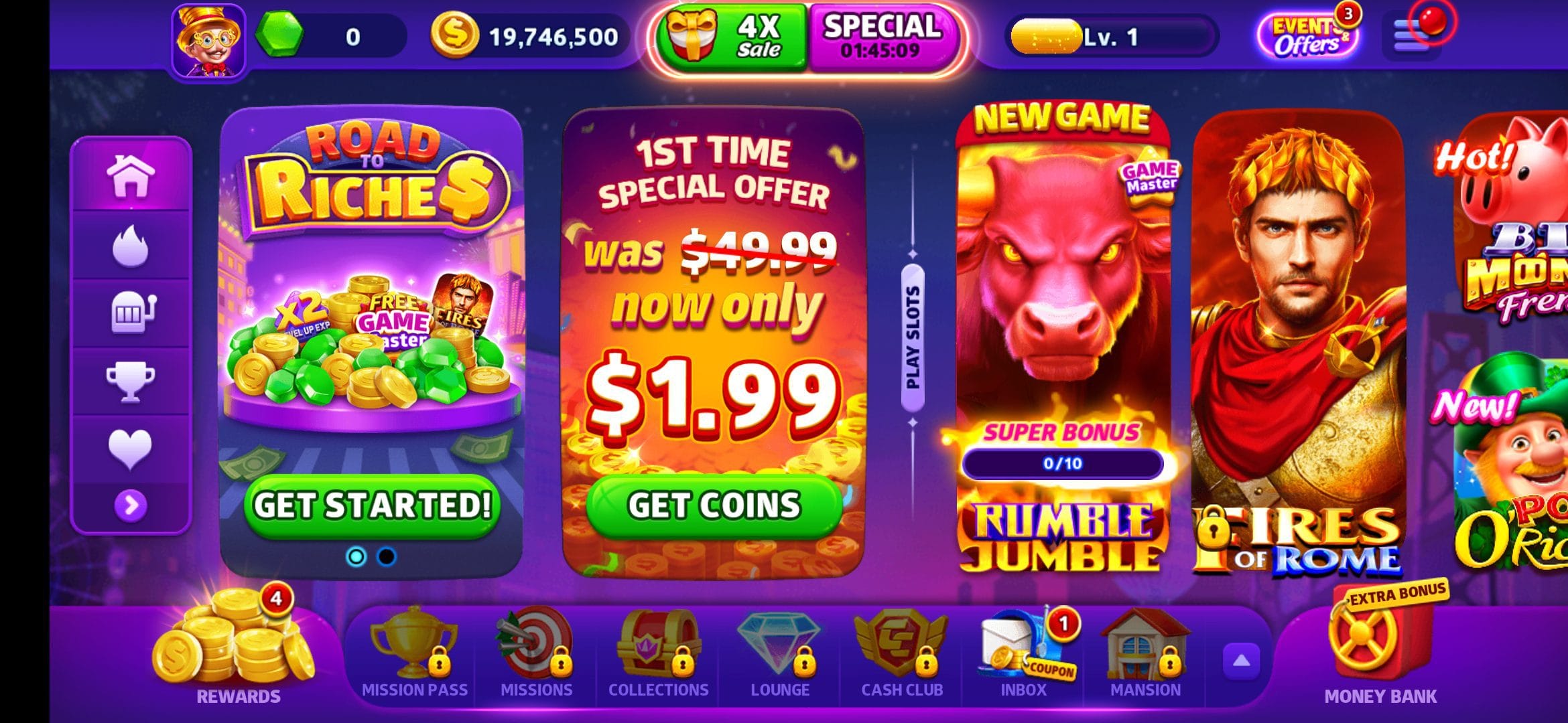 Cash Frenzy home 
