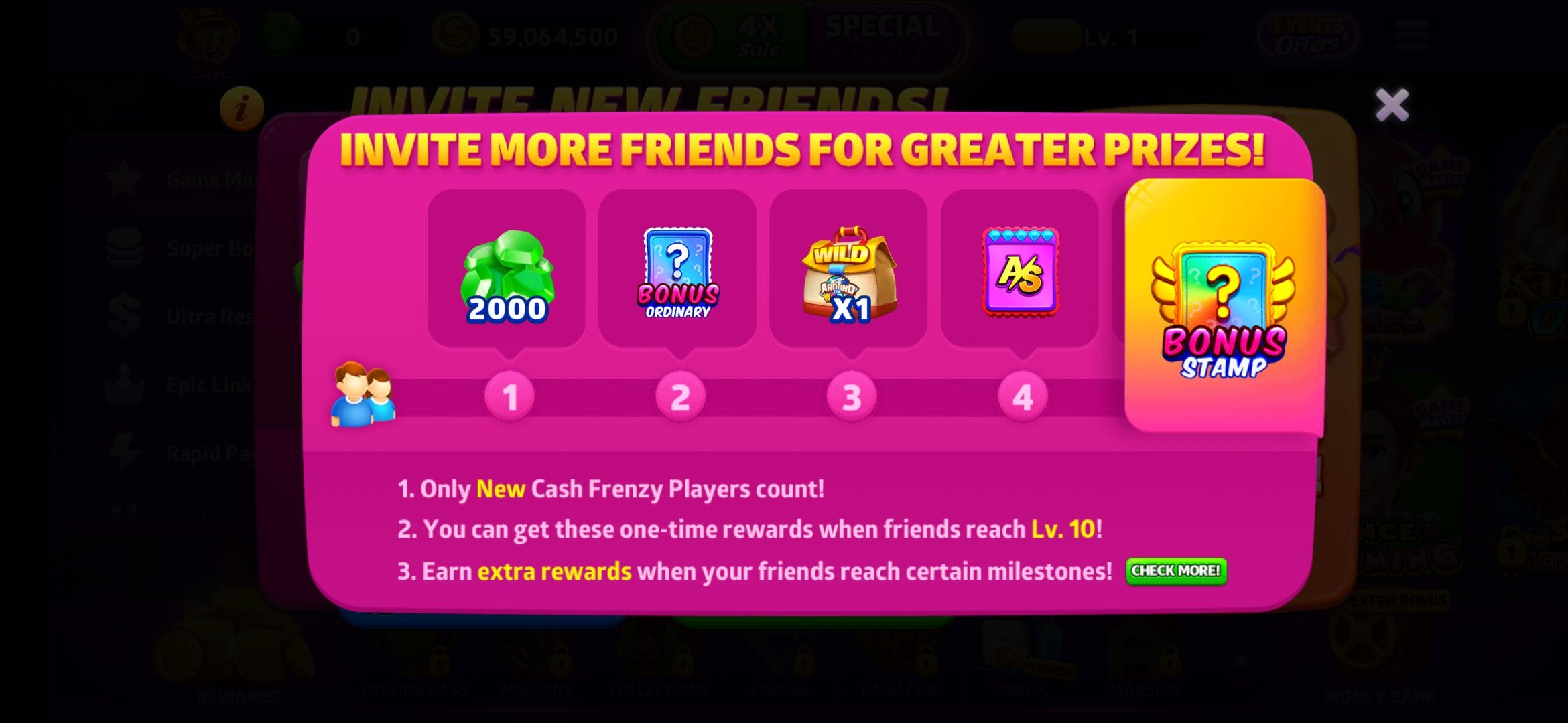 Cash Frenzy great prizes