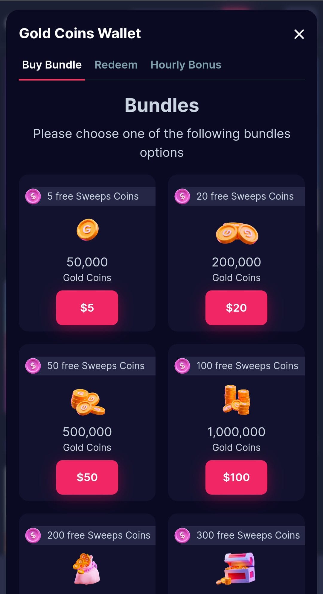 Chanced Casino buy coins