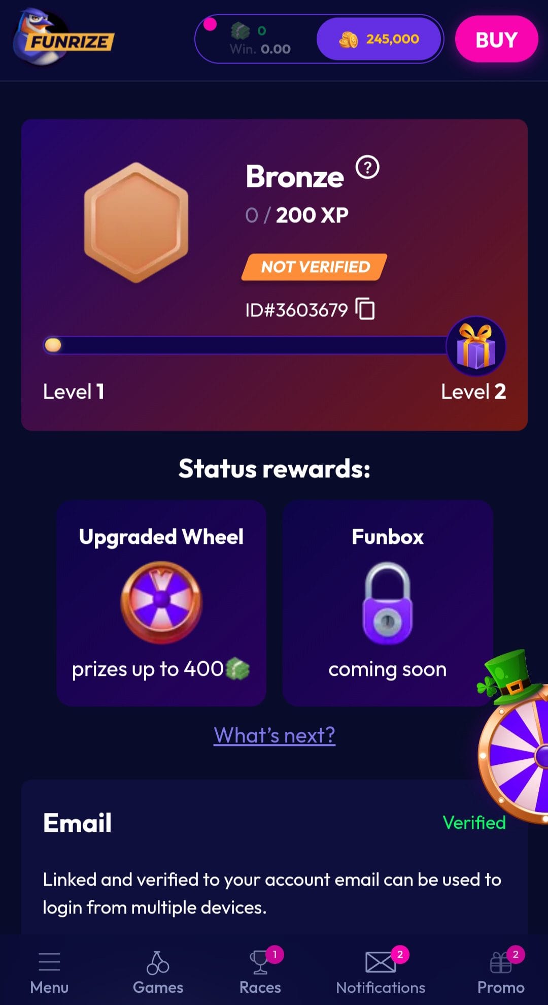 Funrize levels