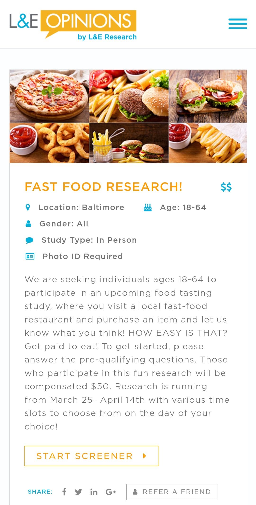 L&E Opinions In-Person Studies