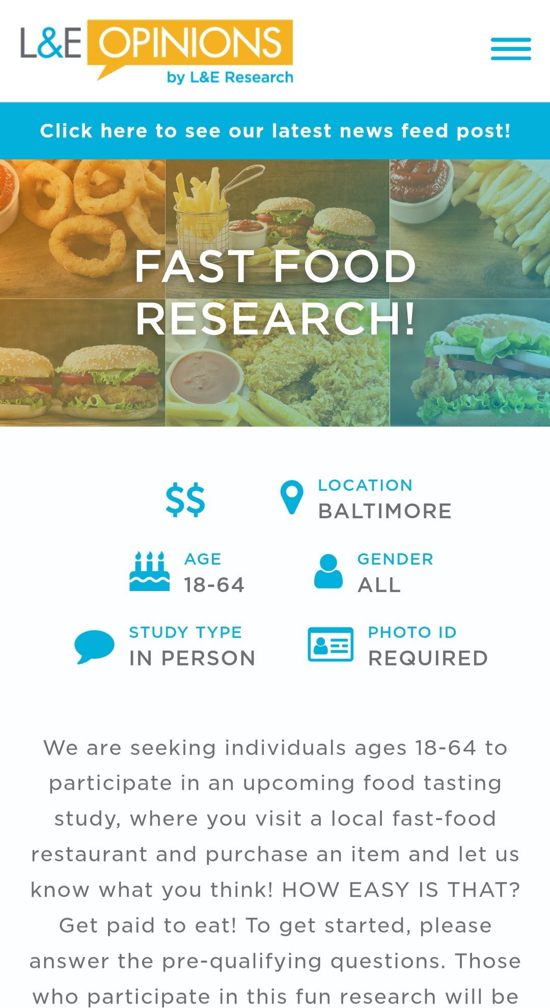 L&E Opinions fast food research