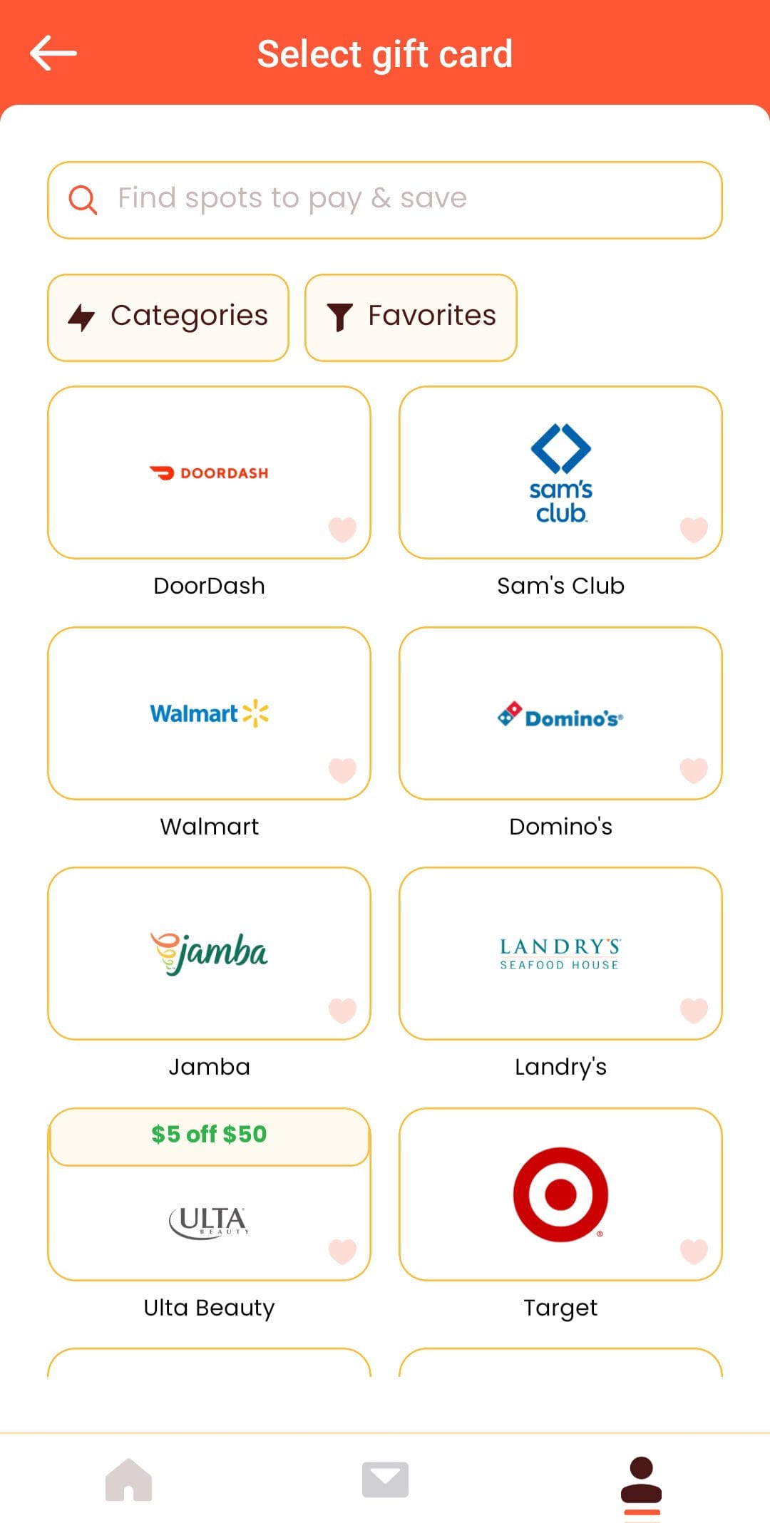 Pepper Rewards gift cards