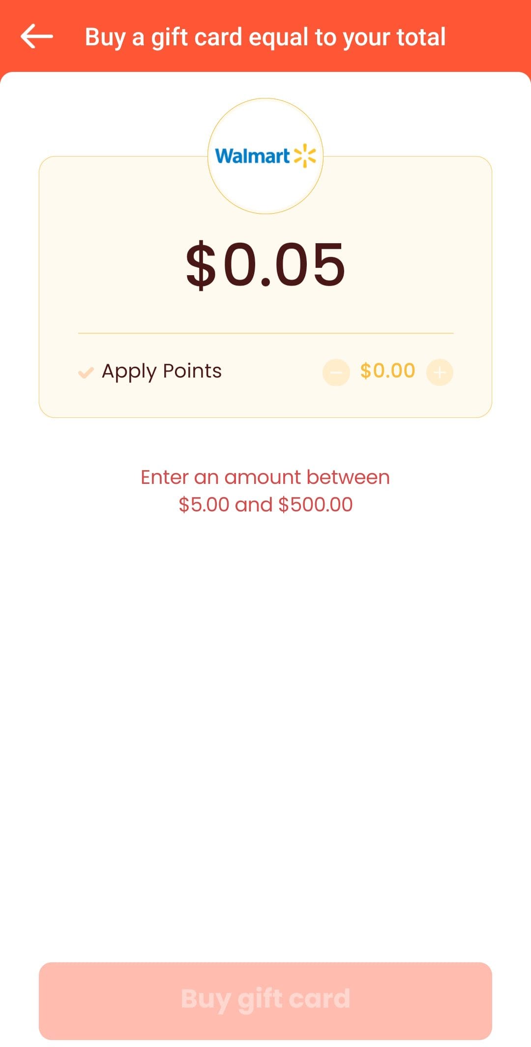 Pepper Rewards buy a gift card
