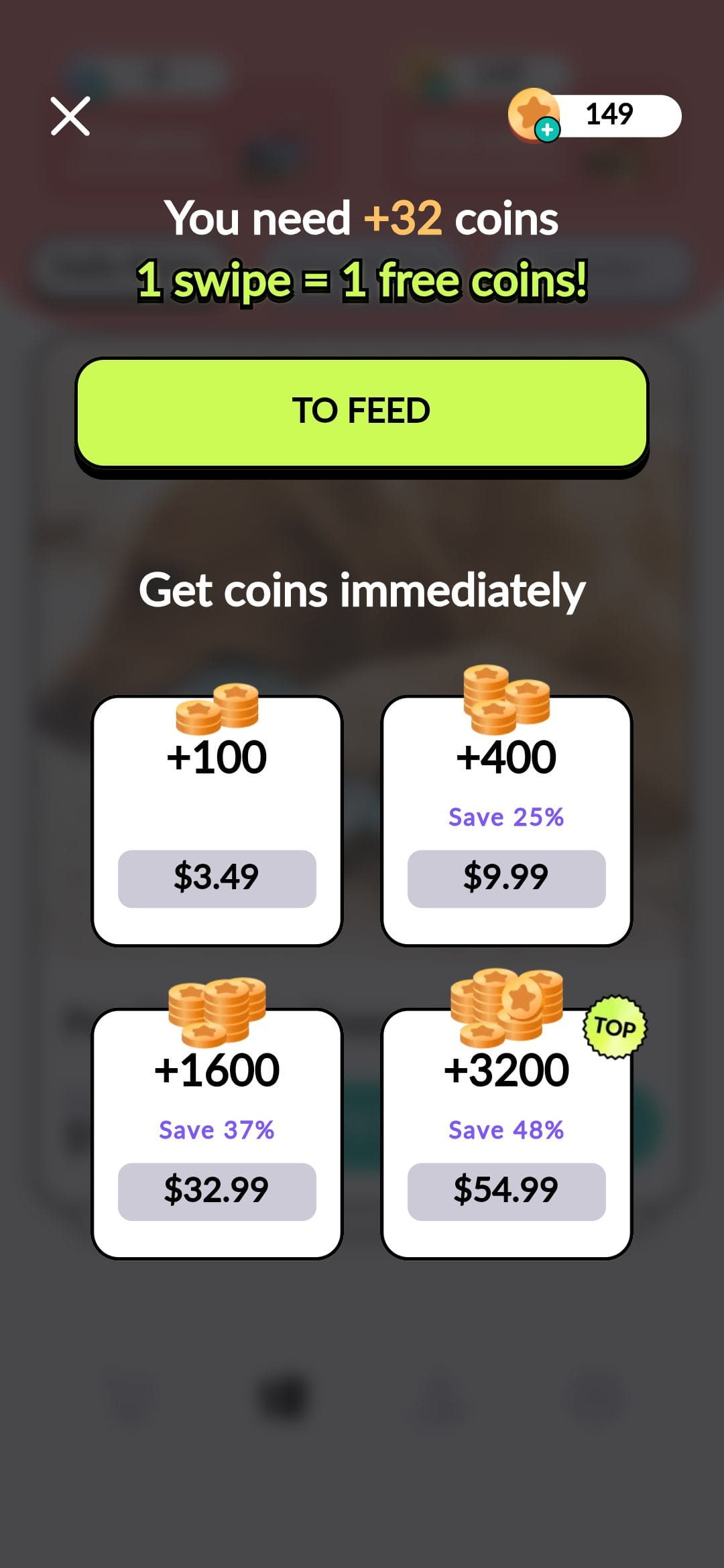 TOD get coins