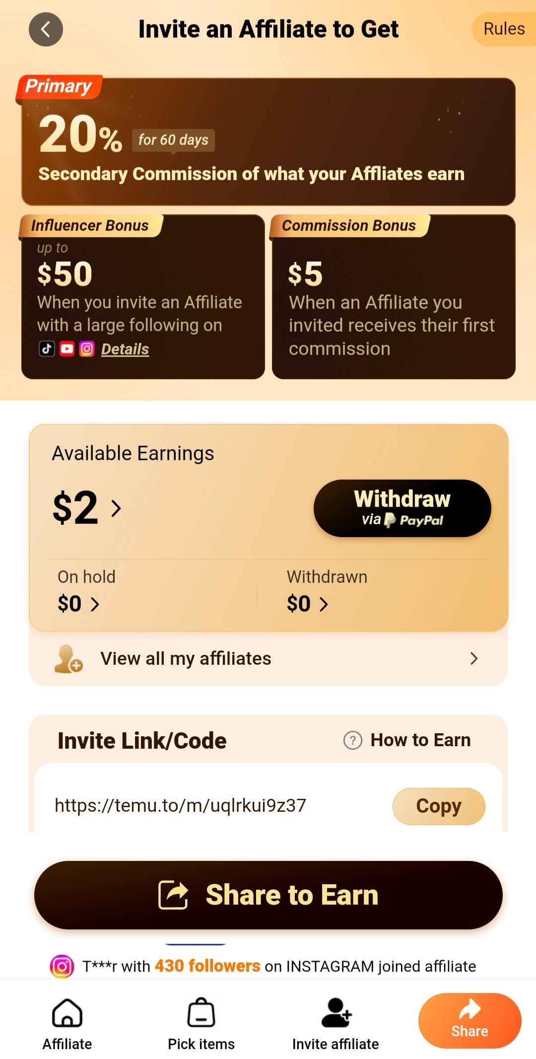 Temu referral code