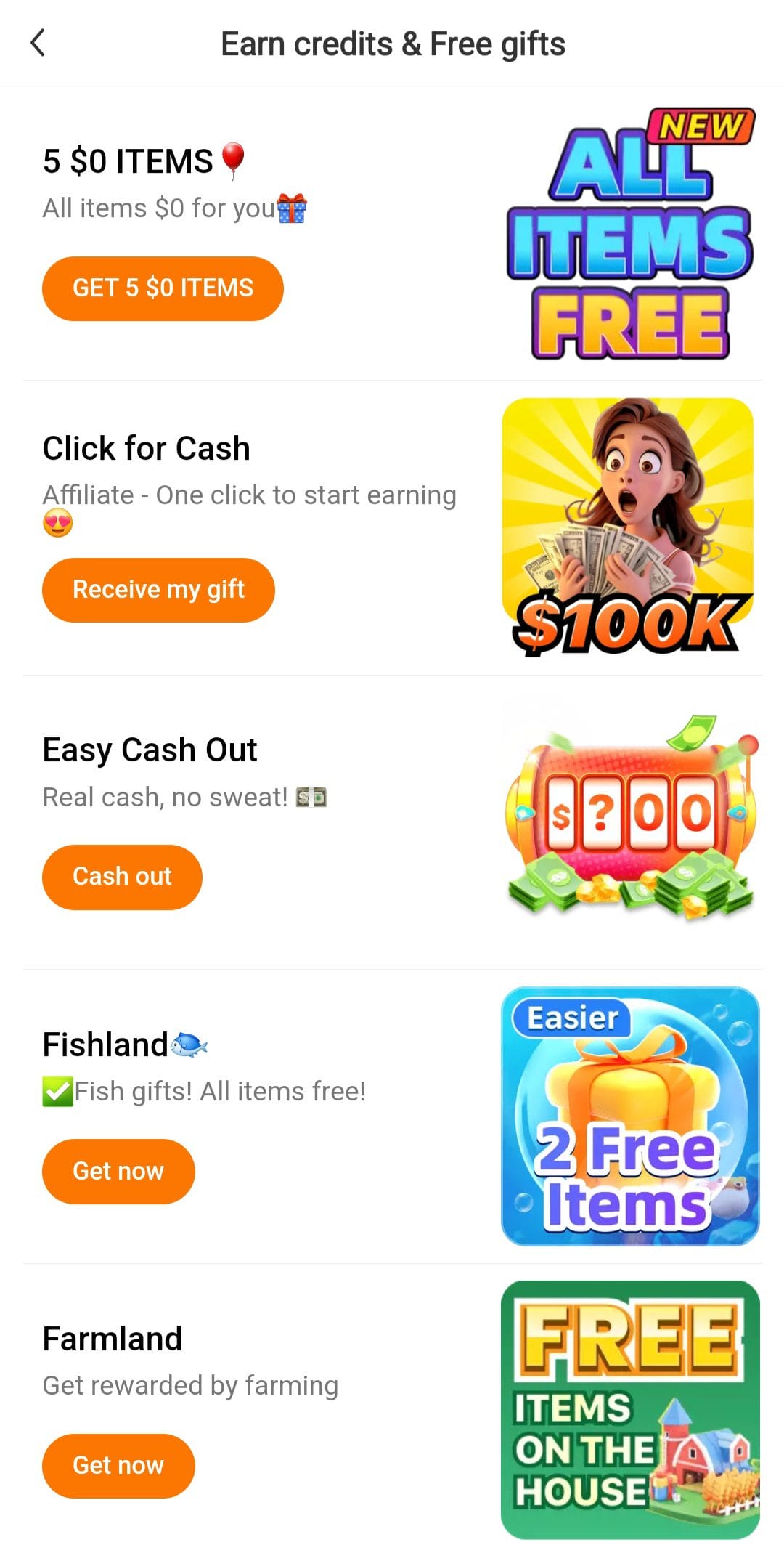 Temu earn credits and free gifts