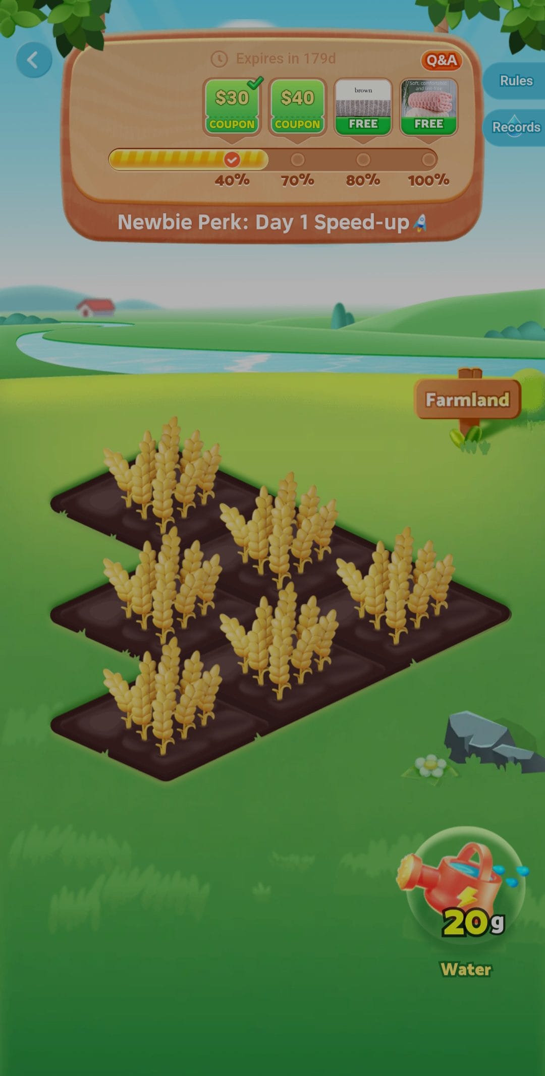 Temu farmland game