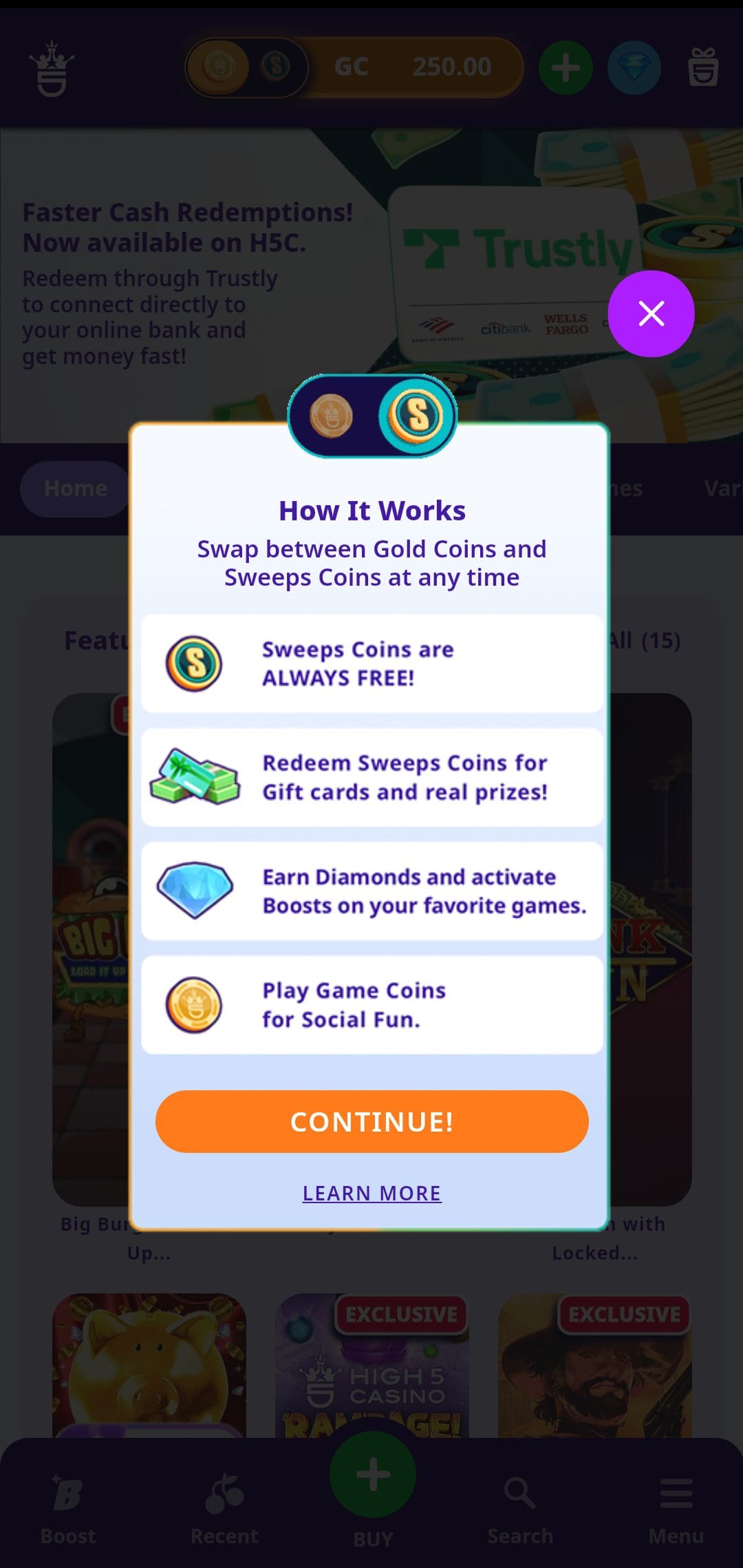 high 5 casino how it works