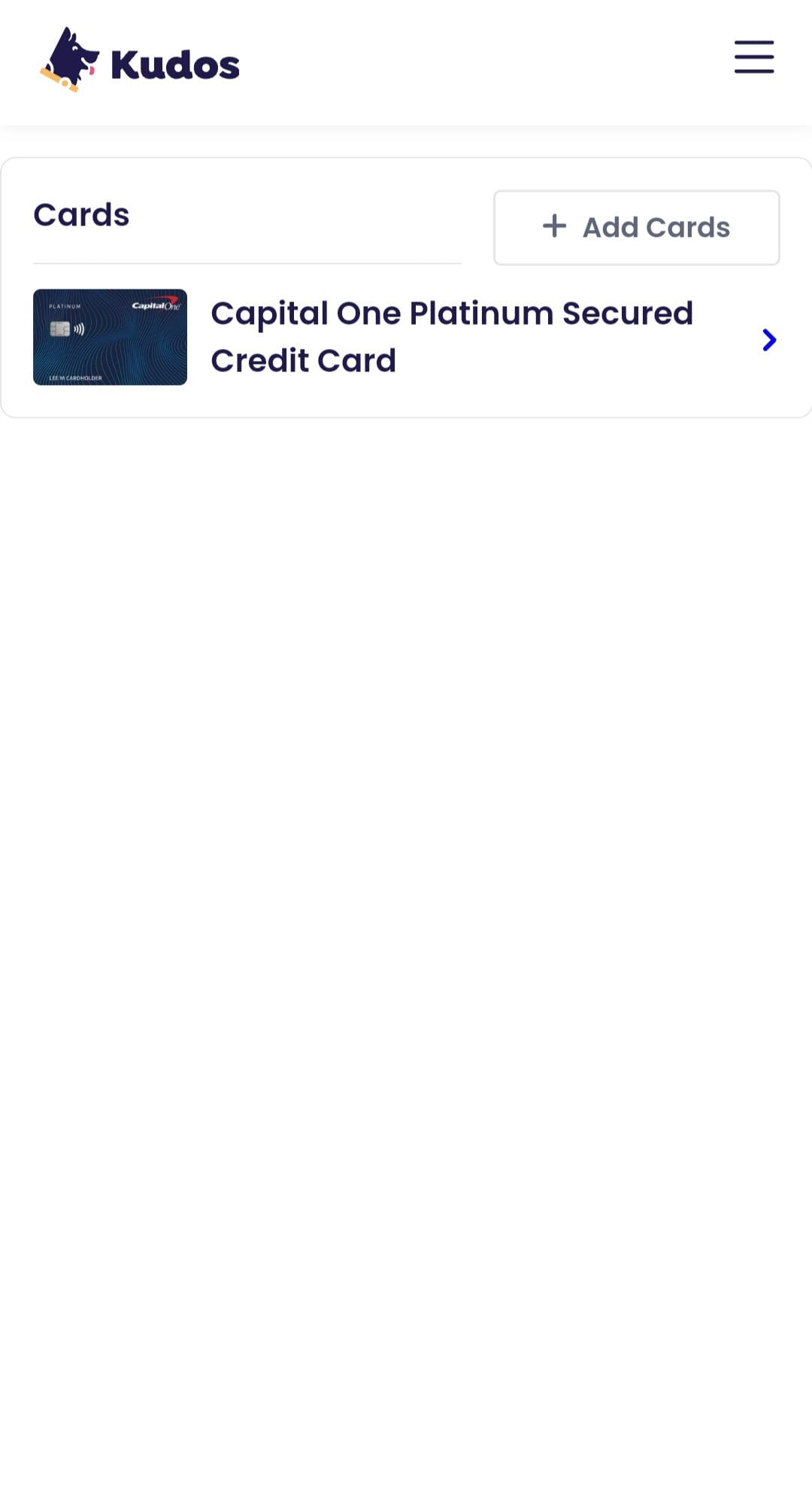 kudos my cards