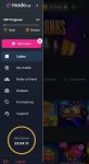 modo casino profile menu