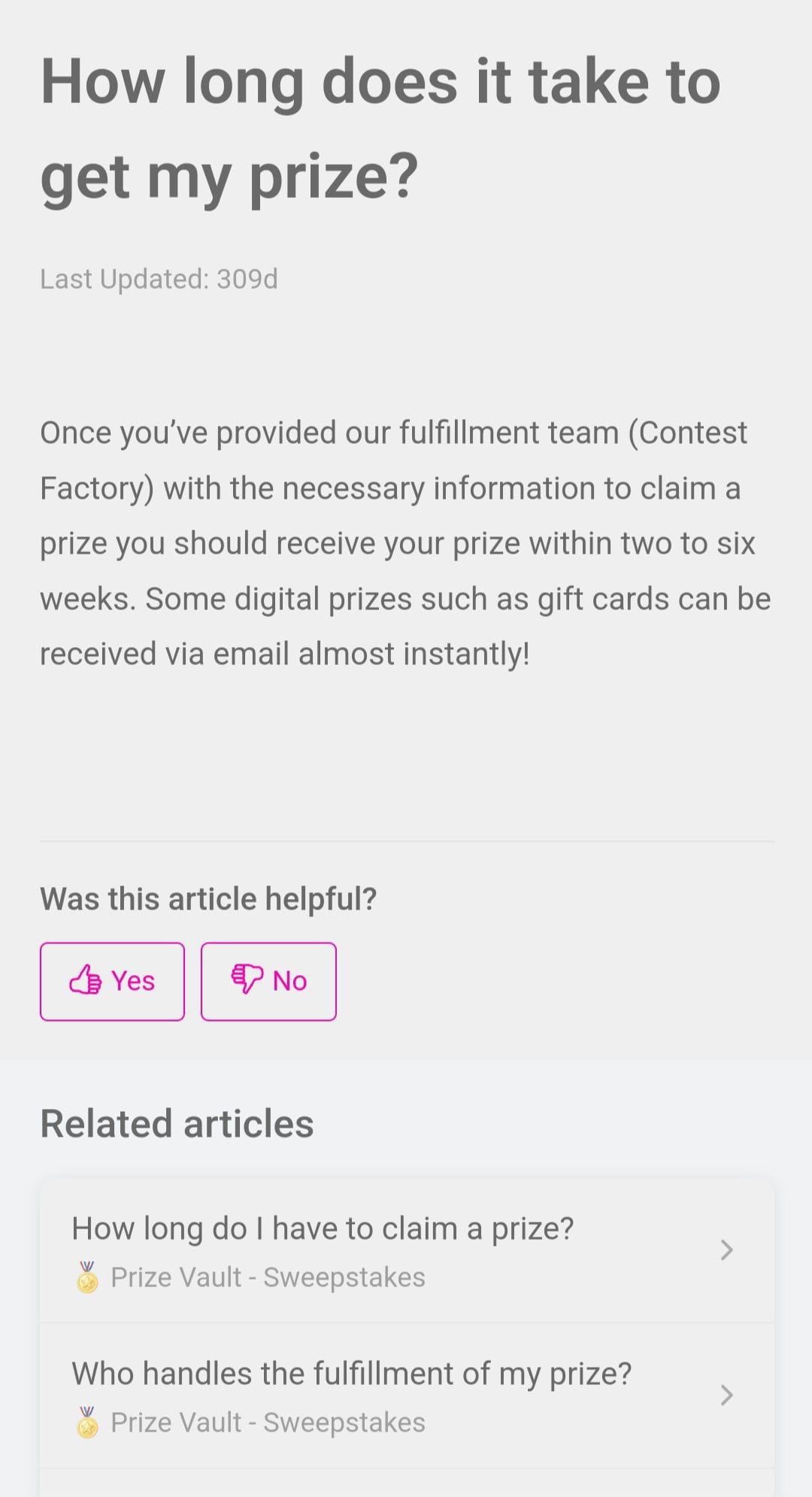 prize kingdoms how long to get prize