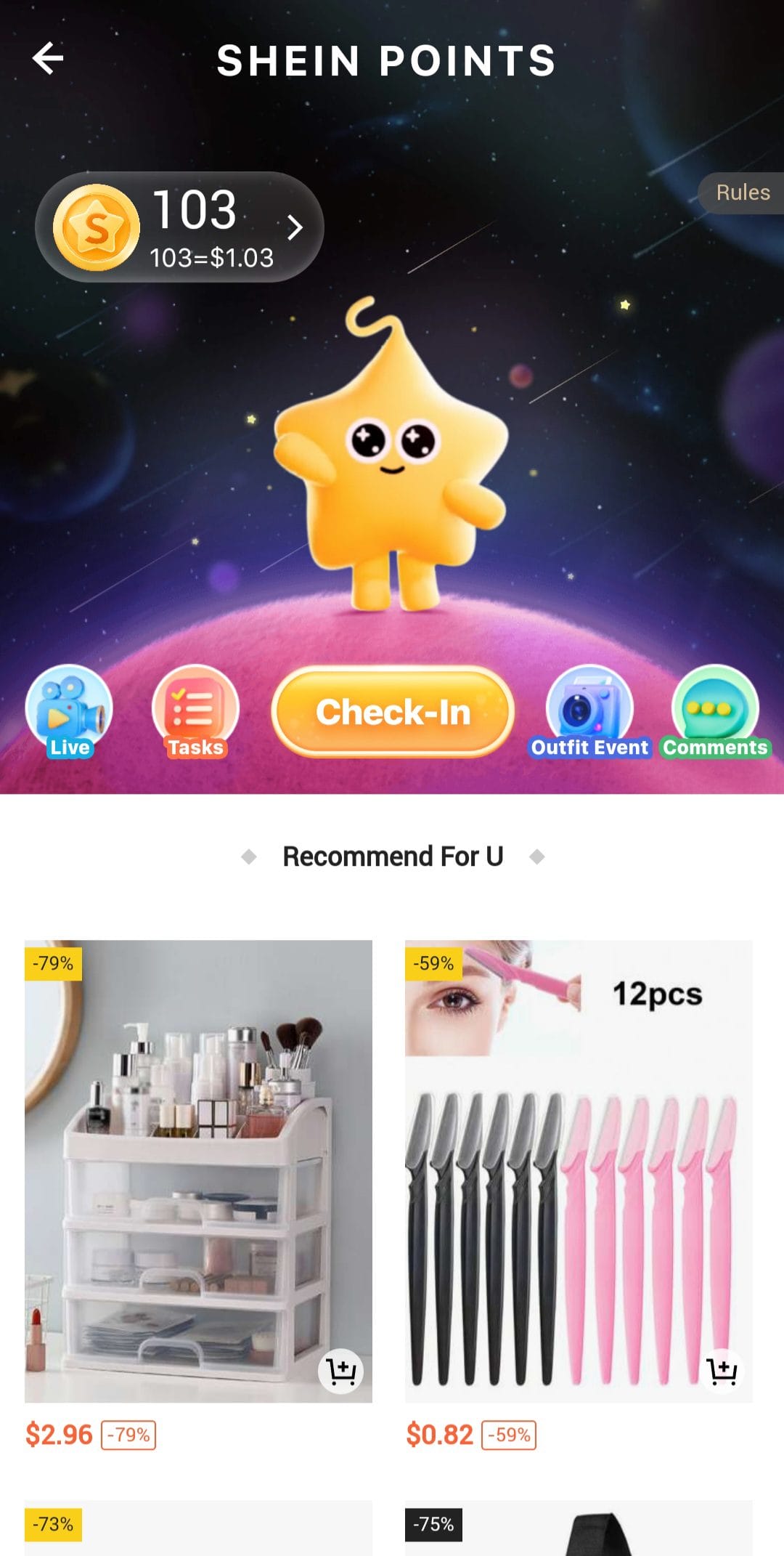 shein points