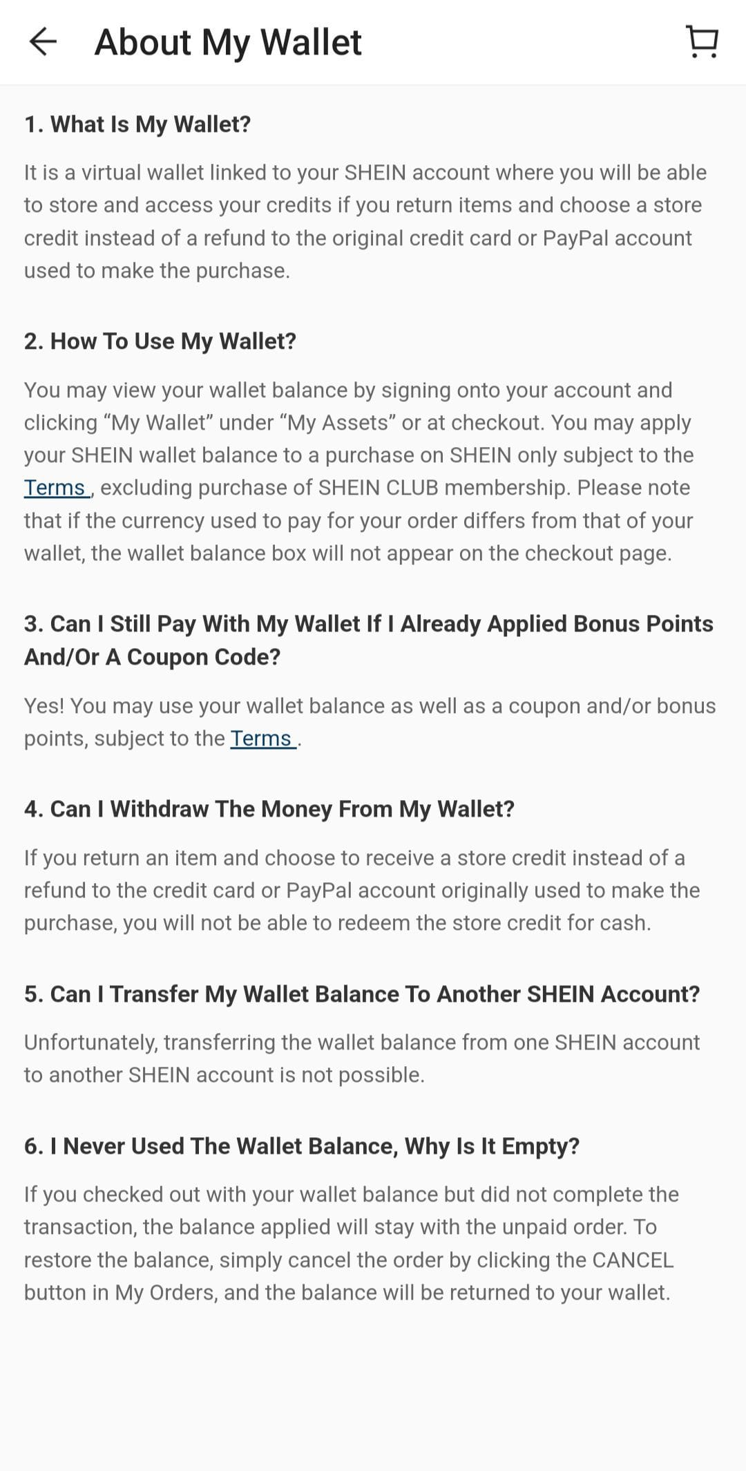 shein about my wallet