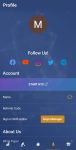 Alpha Network profile menu
