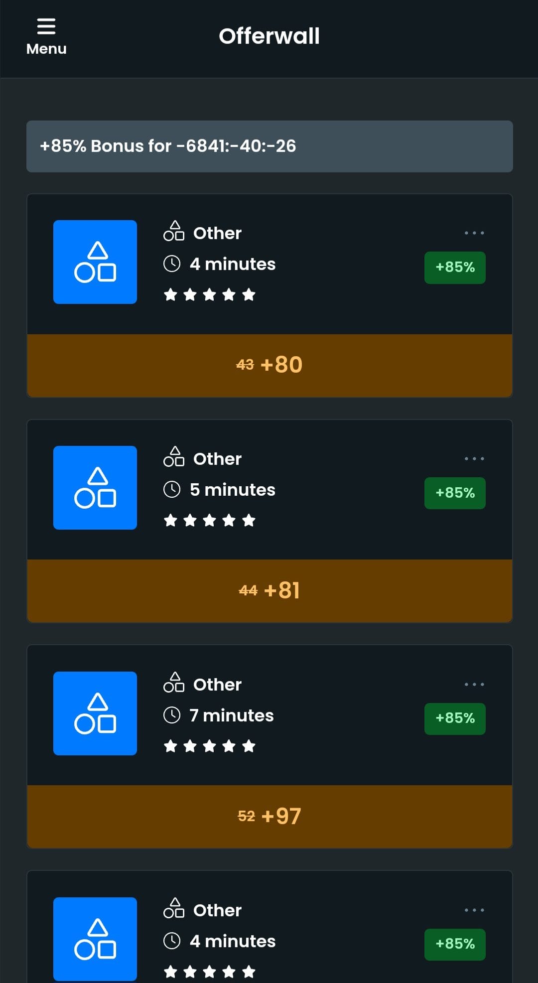 BigCash survey offers