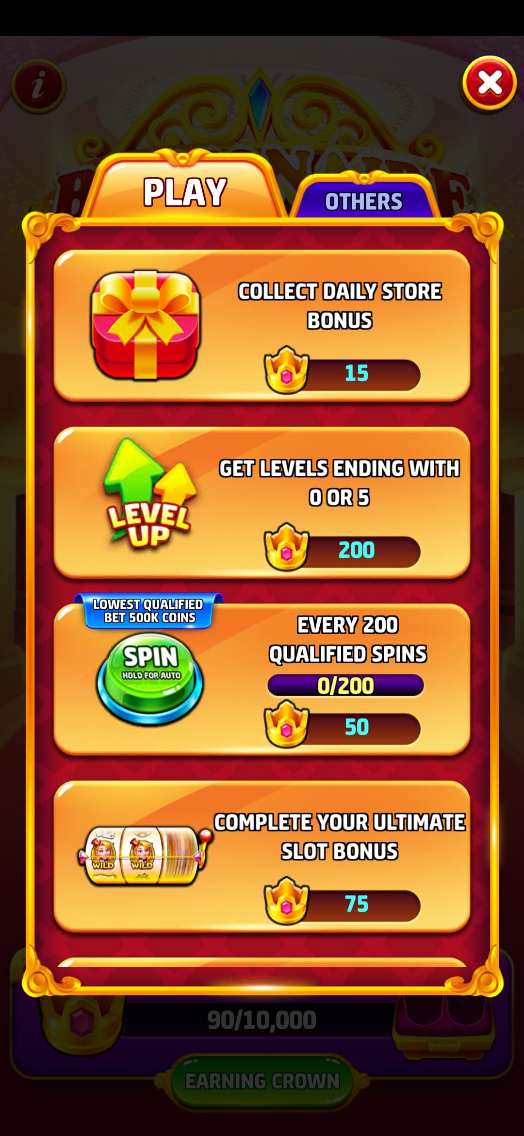 Cash Club Casino extras