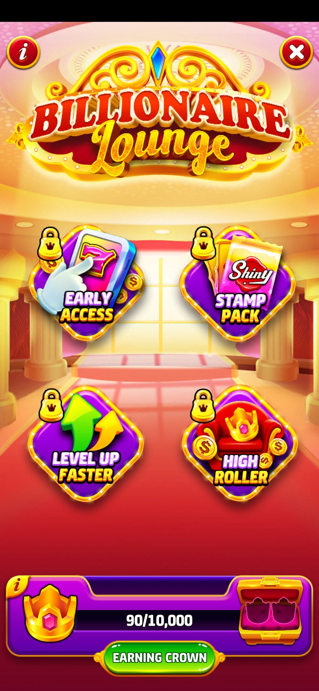 Cash Club Casino billionaire lounge