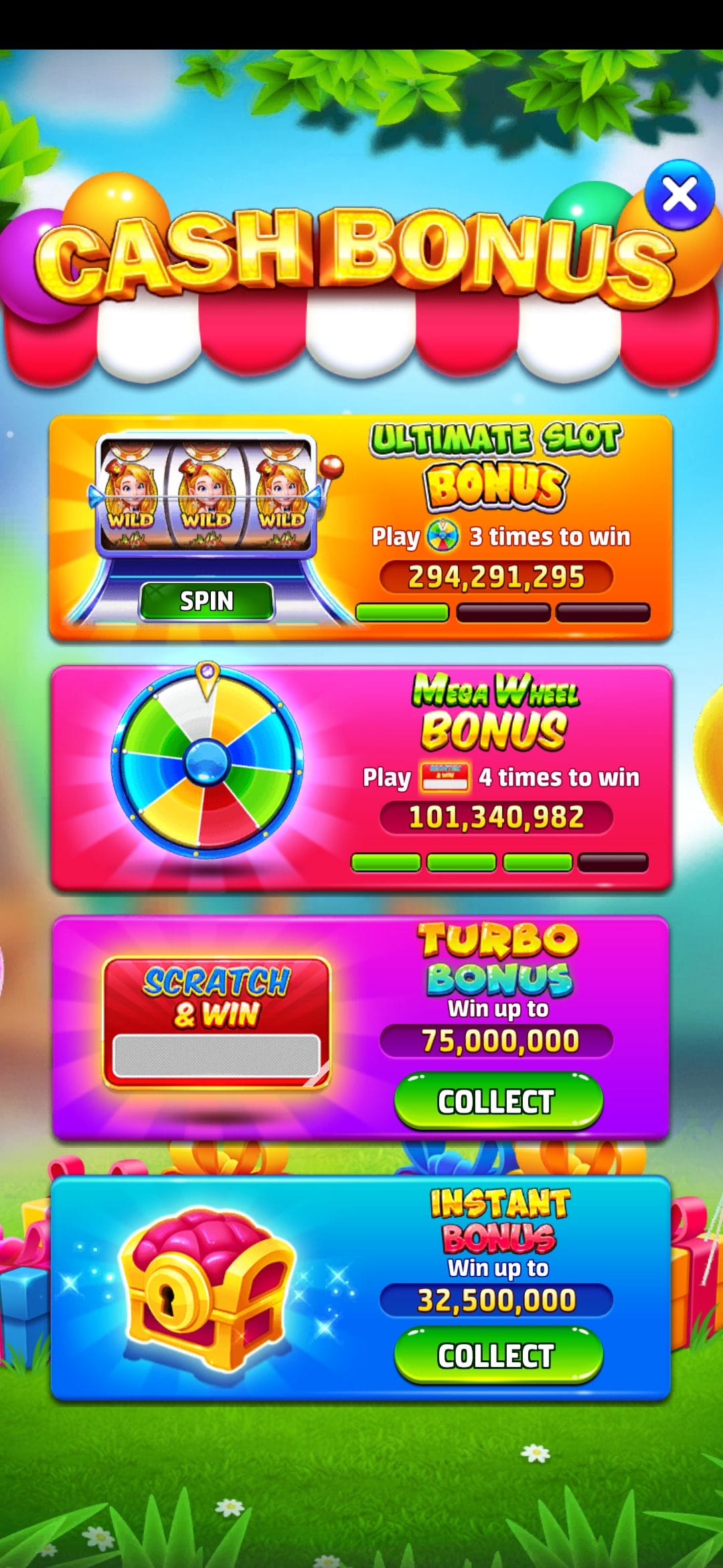 Cash Club Casino cash bonus