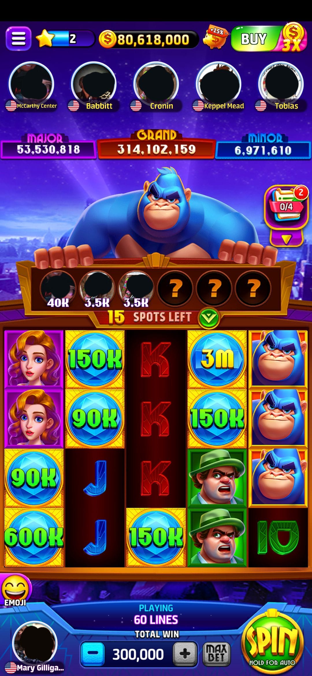 Cash Club Casino slot game