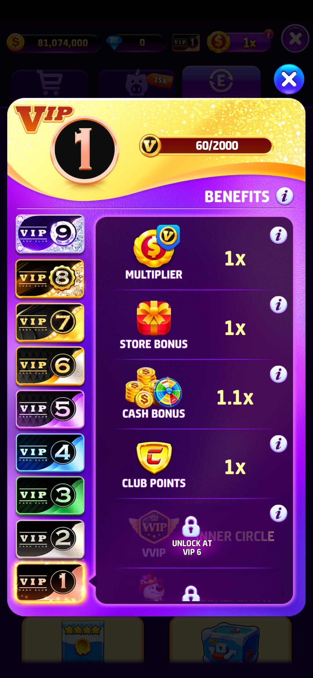 Cash Club Casino VIP