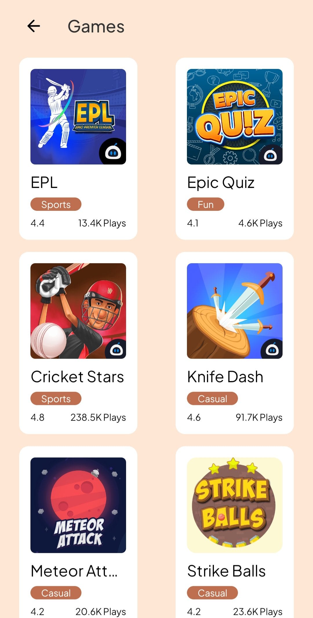 Chillar available games