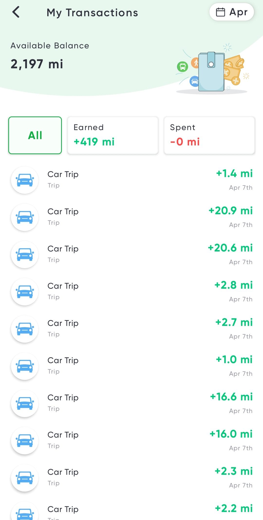 miles my transactions