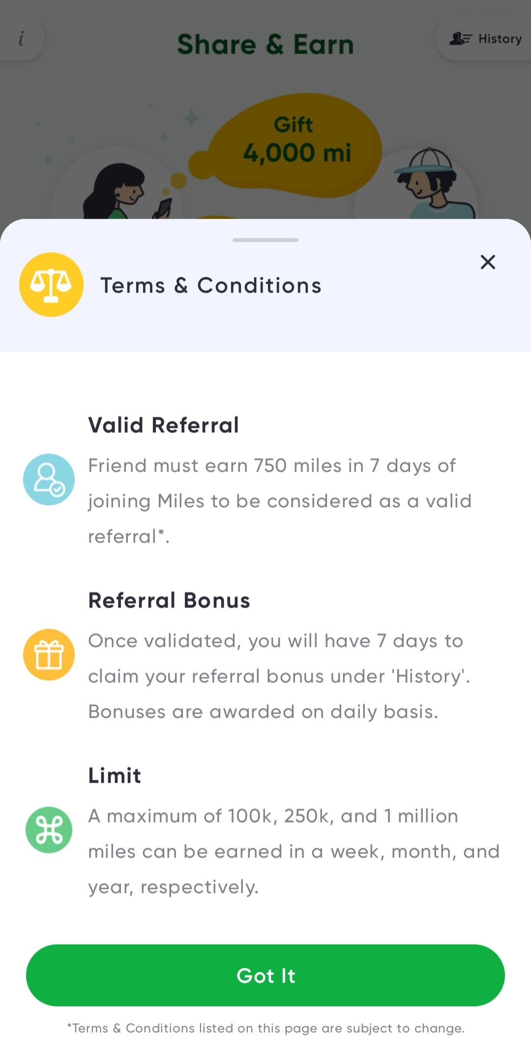 miles referral terms 