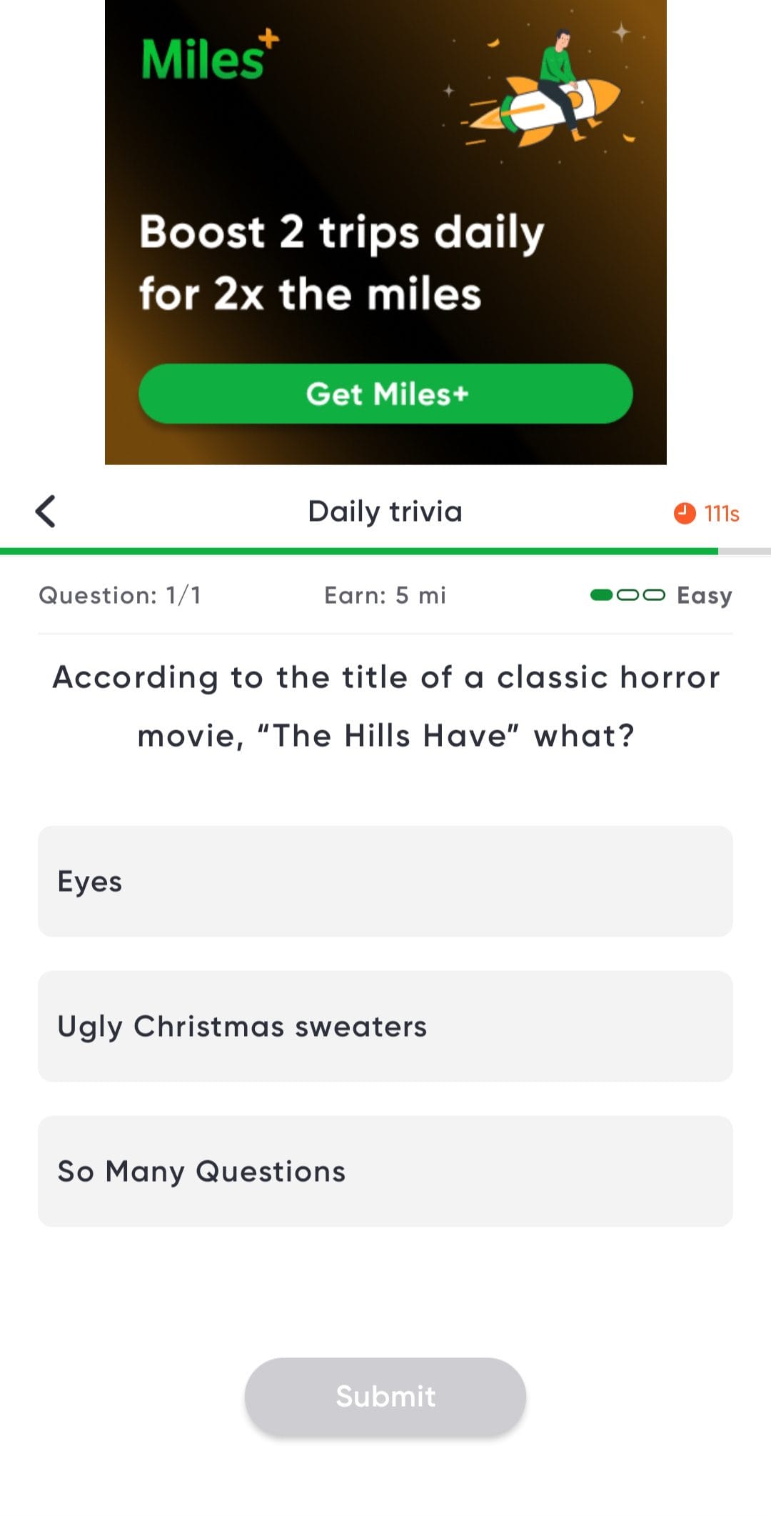 miles daily trivia