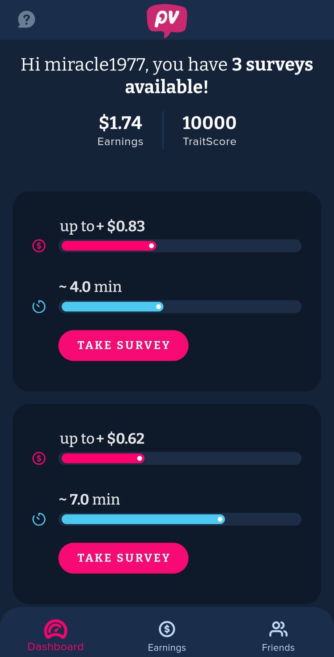 paidviewpoint available surveys