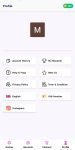 RewardCenter profile menu