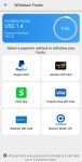 TapCent withdraw funds