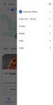 Upside profile menu