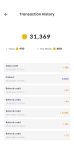 Boints transaction history