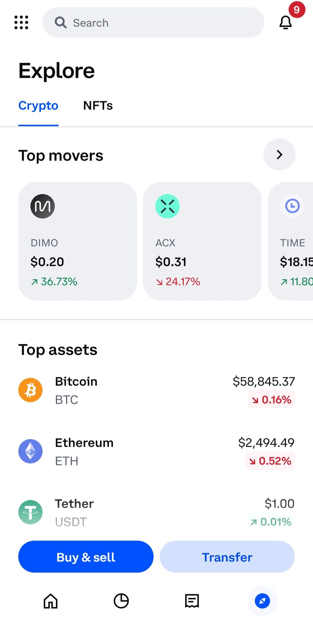 Coinbase explore crypto