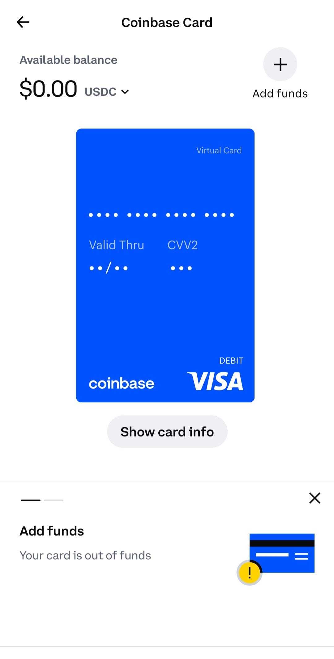 Coinbase card