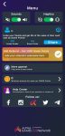 Crypto Shot profile menu