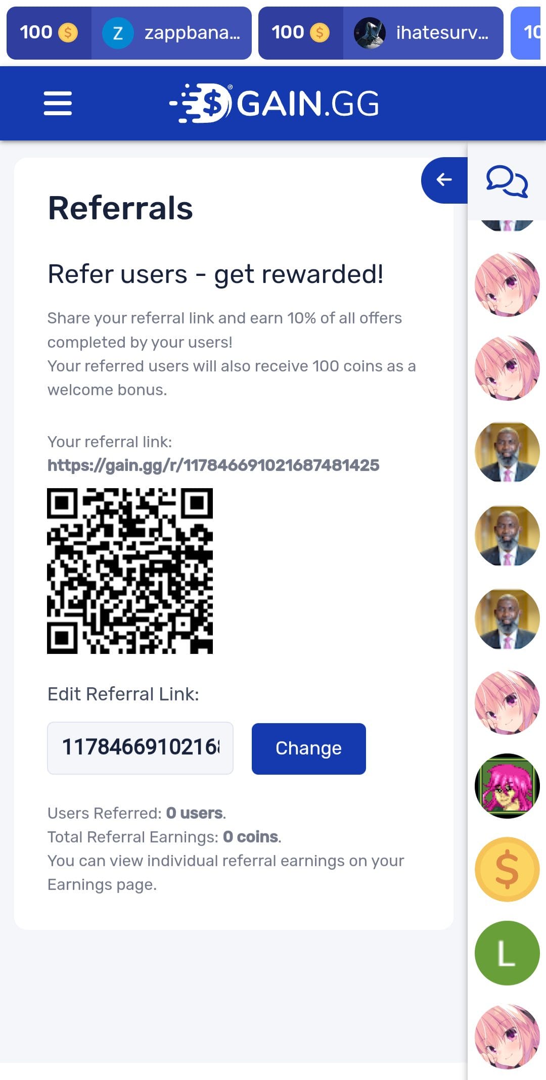 GAIN.GG referral code