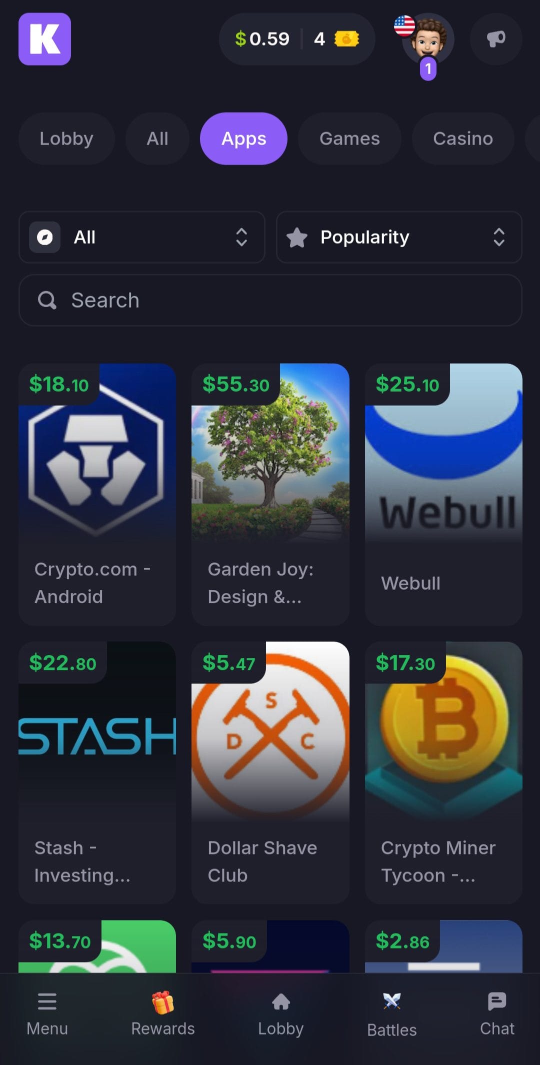 KASH download apps