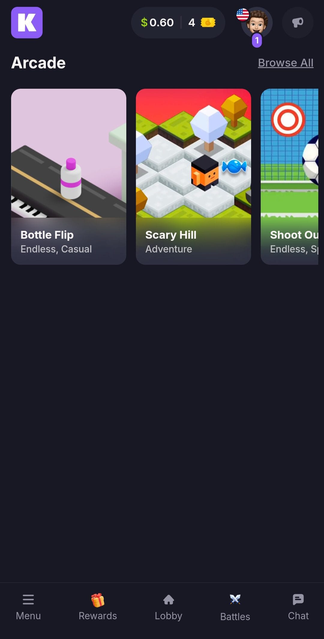 KASH arcade games
