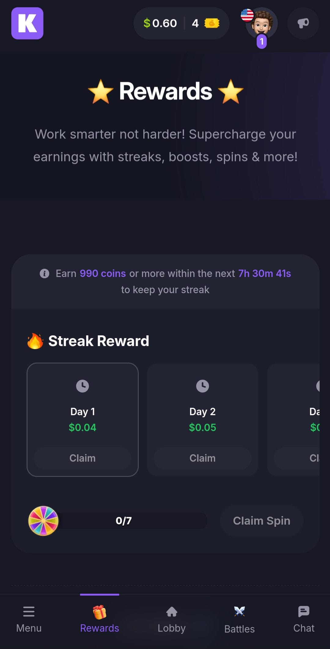 KASH earn rewards