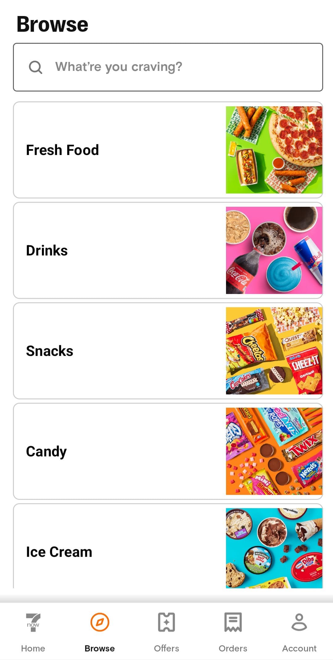 7NOW categories