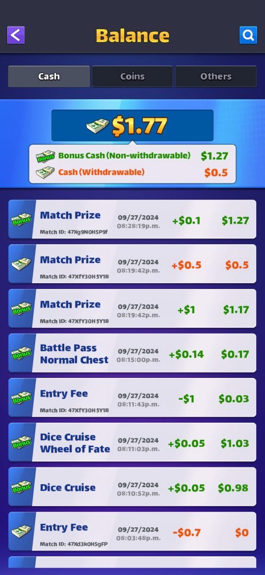 8 BALL STRIKE  cash balance