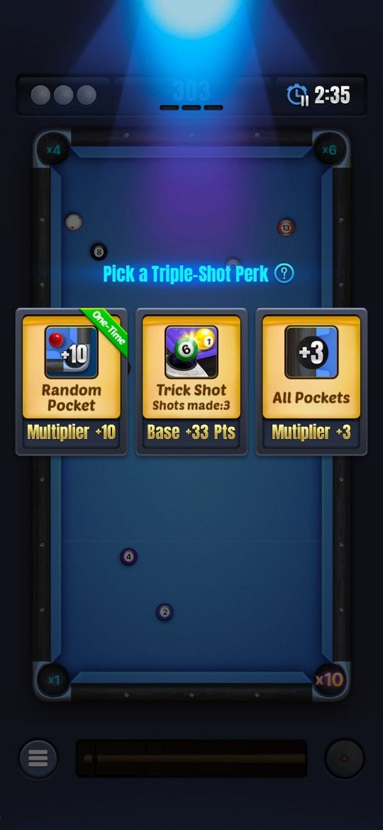 8 BALL STRIKE  shot perks
