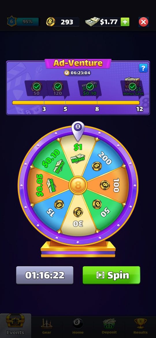 8 BALL STRIKE  spin the wheel
